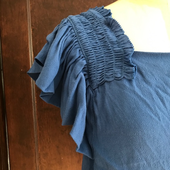3 for $15! Anthropologie Epaulet Ruffle Top! - Picture 3 of 4